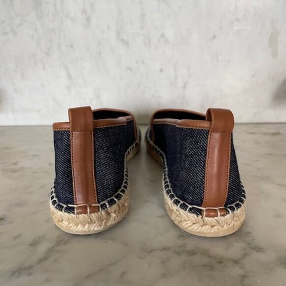 KATE SPADE Lara Denim Jute Leather Tab Espadrille Flat 7 - Picture 12 of 16